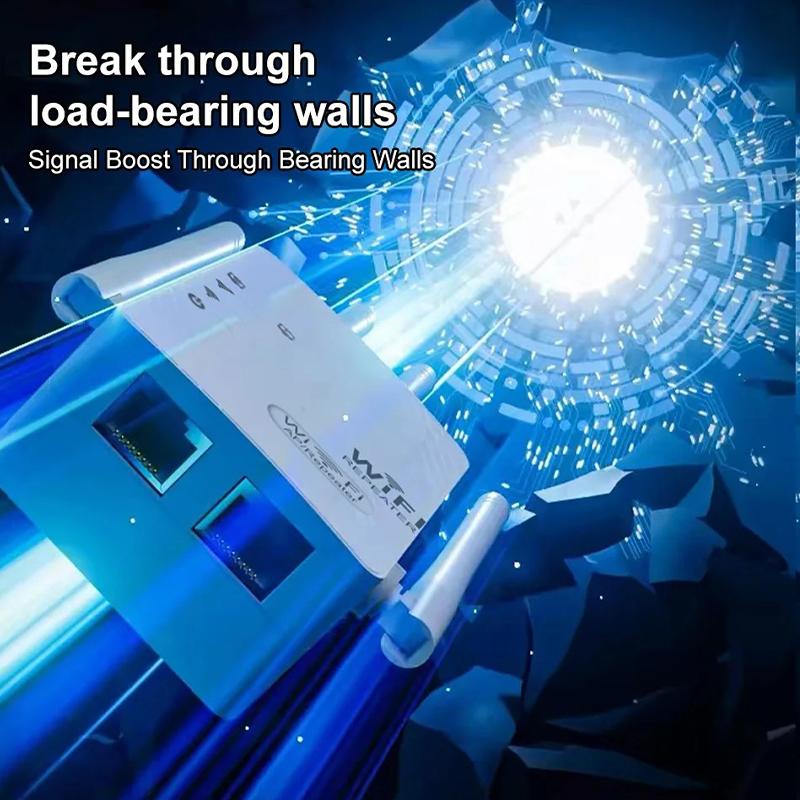 Dual Network Interface Wifi 6 Repeater Signal Amplifier Router 300Mbps Signal Booster Cellular Communication Amplifier