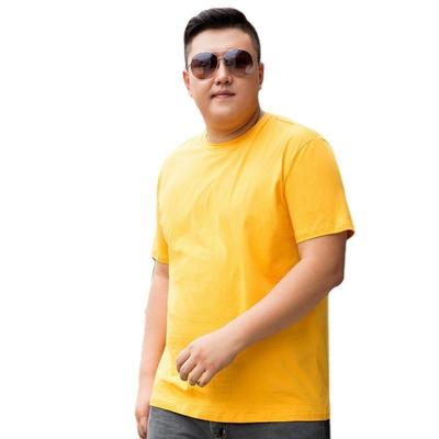 Men's Short Sleeve Cotton T-shirt Casual Fat Top Round Neck Half Sleeve Large Fit