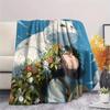 Cat Women  Print Flannel Blanket, High quality Comfortable for All Seasons, Home Decor, Warmth and Comfort