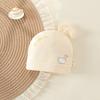 Pure Cotton Double Layer Newborn Hat for 0-3 Months, Suitable for Autumn/Winter