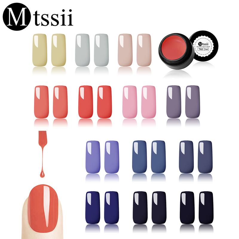 

Mtssii 5ML Красочный лак 13 цветов УФ Soak Off Гель Живопись Чистый цвет Ногти Украшения Инструменты