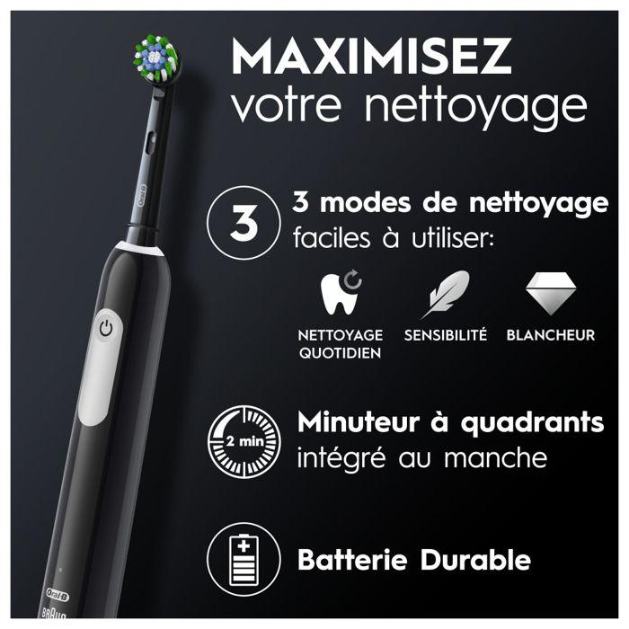 Brosse à dents électrique - oral-b - pro series 1 - noir - chargeur inclus - minuteur professionnel