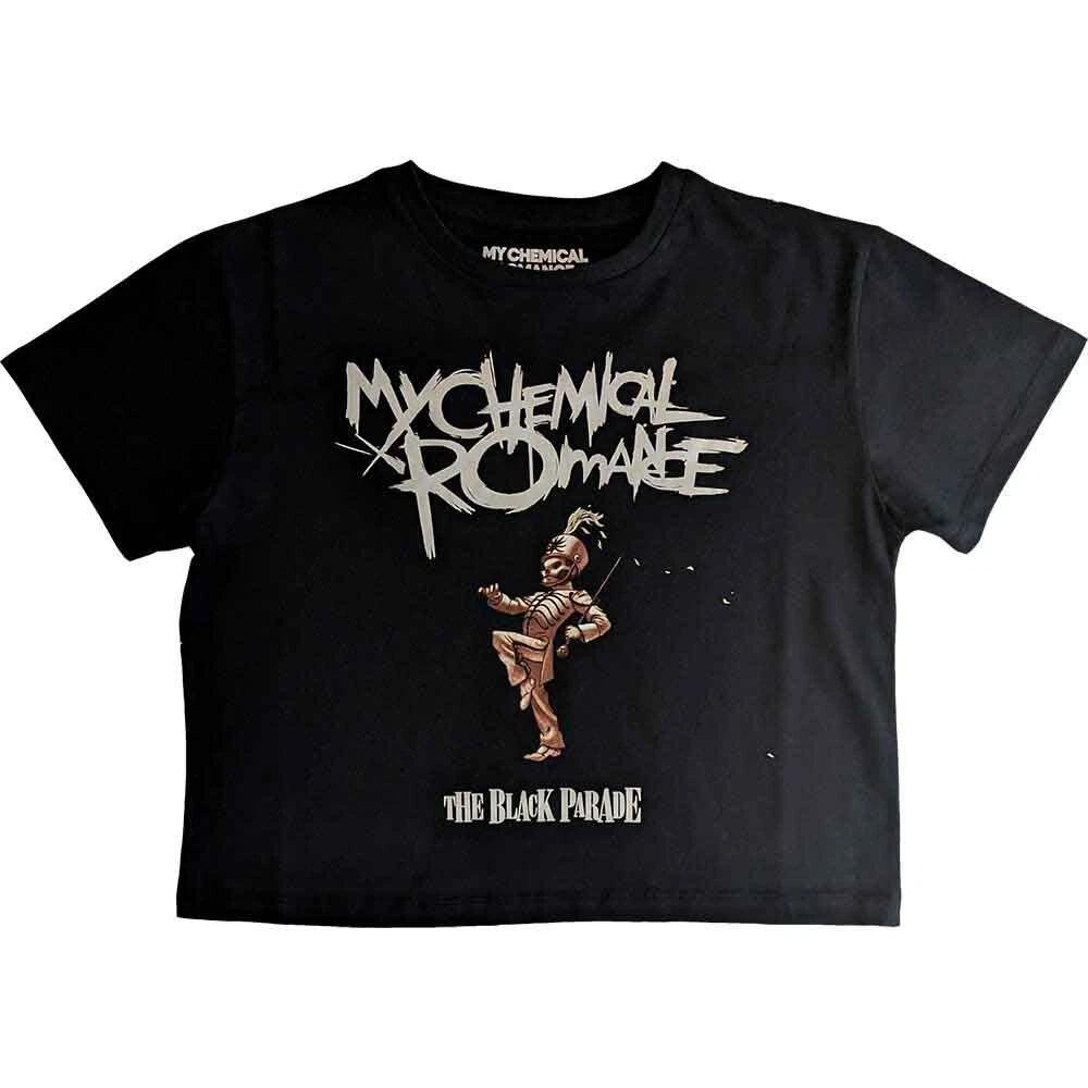 Женский укороченный топ My Chemical Romance: Черный парад (Маленький) 2XL