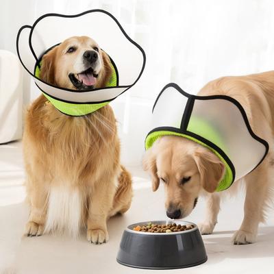 Dog Cone Collar Breathable Post-surgery Collar Pet Friendly Cone Prevents Licking And Biting for Dogs Cats After Surgery No Inflation Needed