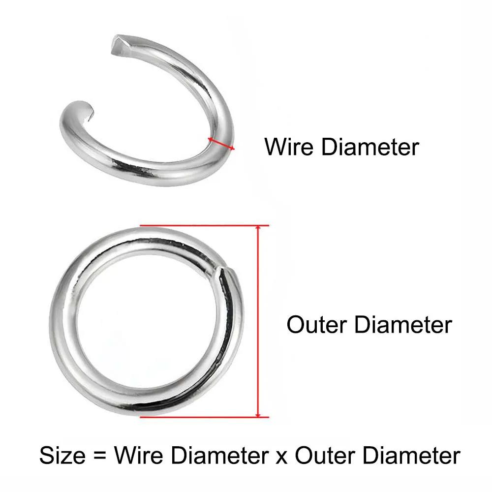 100-300 Pezzi 3-12mm Acciaio Inossidabile Anelli Aperti Divisi Anello O Connettore per Collana Bracciale Gioielli Componenti per Creazione All'ingrosso