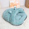 New Style Winter Cat & Dog Bed with Slipper Ears Solid Plush Fabric Breathable & Comfortable Pet House