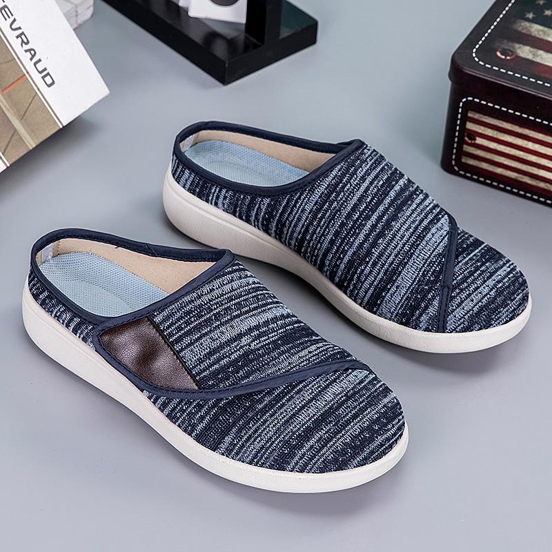 Fashion Men's Women's Diabetic Shoes Adjustable Walking Shoes Wide Width Slip On Slippers for Swollen Feet for Indoors Outdoors