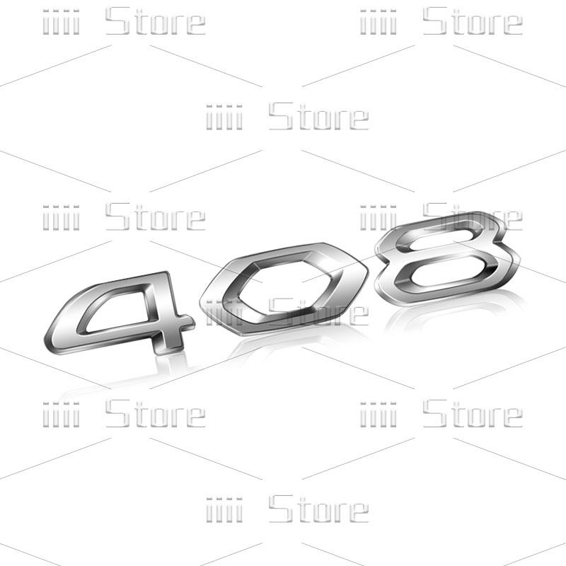 For z333 208 308 408 508 GT RCZ Emblem Chrome Metal 3D Car Sticker Rear Trunk Fender Side Decal Auto Accessories 333z