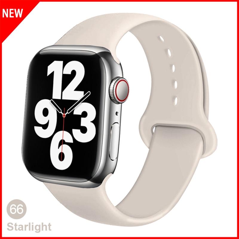 

Силиконовый ремешок для Apple Watch Ultra2, ремешок 42 мм, 45 мм, 38 мм, 44 мм, 40 мм, резиновый спортивный ремешок для умных часов, браслет iWatch series 9/8/7/6/5/4/3/SE 42mm 44mm 45mm 49mm SM