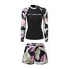 Women's Long Sleeve Sun Protection Slimming Swimsuit for Diving, Surfing, and Beach