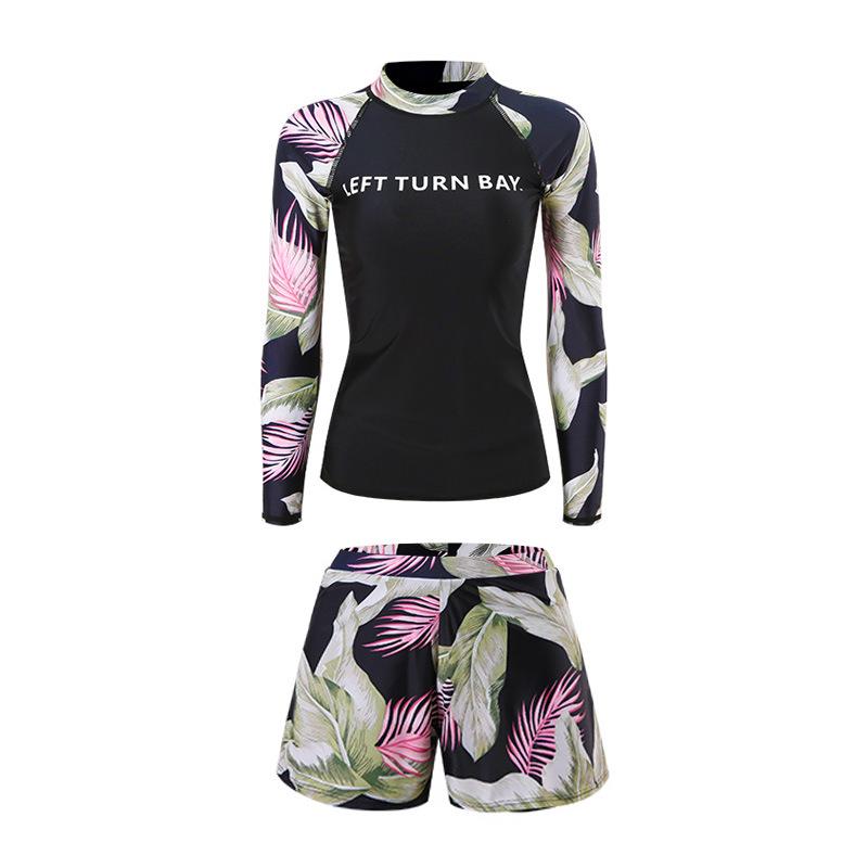 Women's Long Sleeve Sun Protection Slimming Swimsuit for Diving, Surfing, and Beach