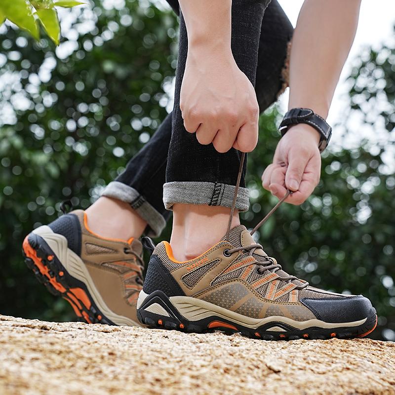 Men's Outdoor Breathable Hiking Shoes Waterproof Trekking Shoes All Day Comfort