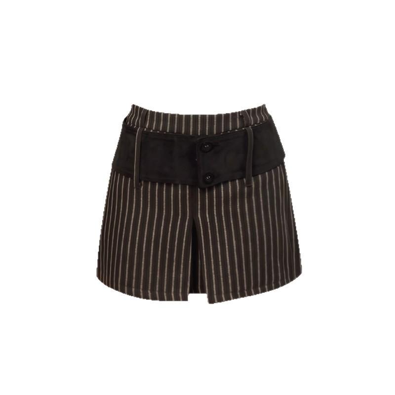 French Retro Brushed Skirt Pants - Women s Autumn/Winter Versatile Short Skirt Small