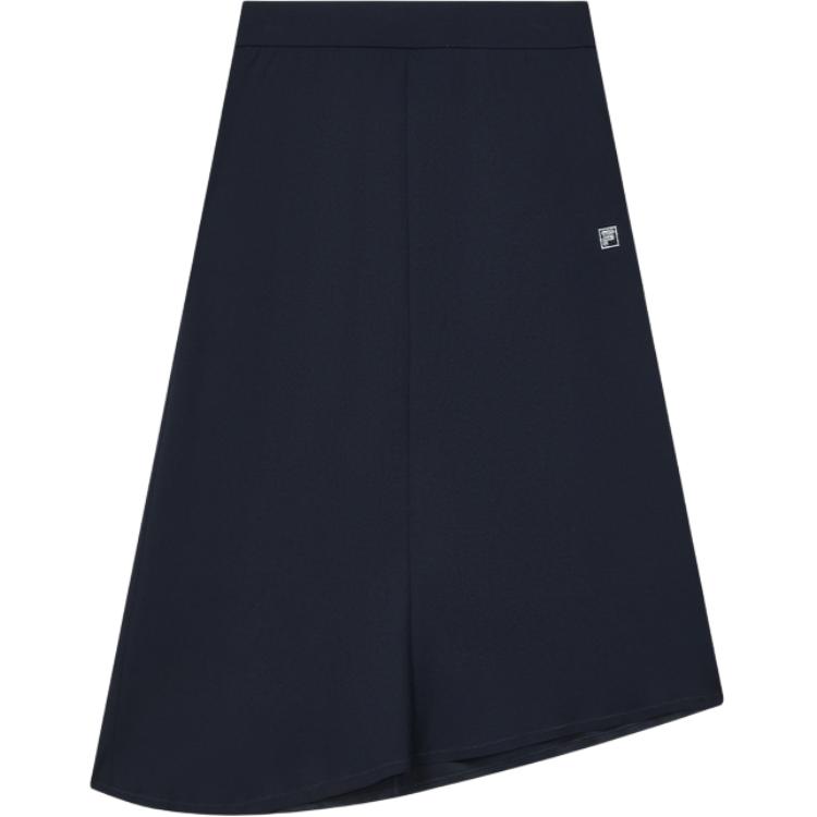 Fila Irregular Solid Color Casual Long Skirt Women Skirts Legendary-Blue F11W431306F-NV