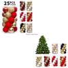 Set med 25 Funktionella Julgranskulor Prydnad Unik Handmålad Heminredning HX6C