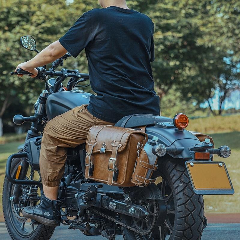Retro Style Saddlebag Motorcycle Tool Bag Waterproof Travel Luggage Storage Bag Over Saddlebags Motorbike Accessories