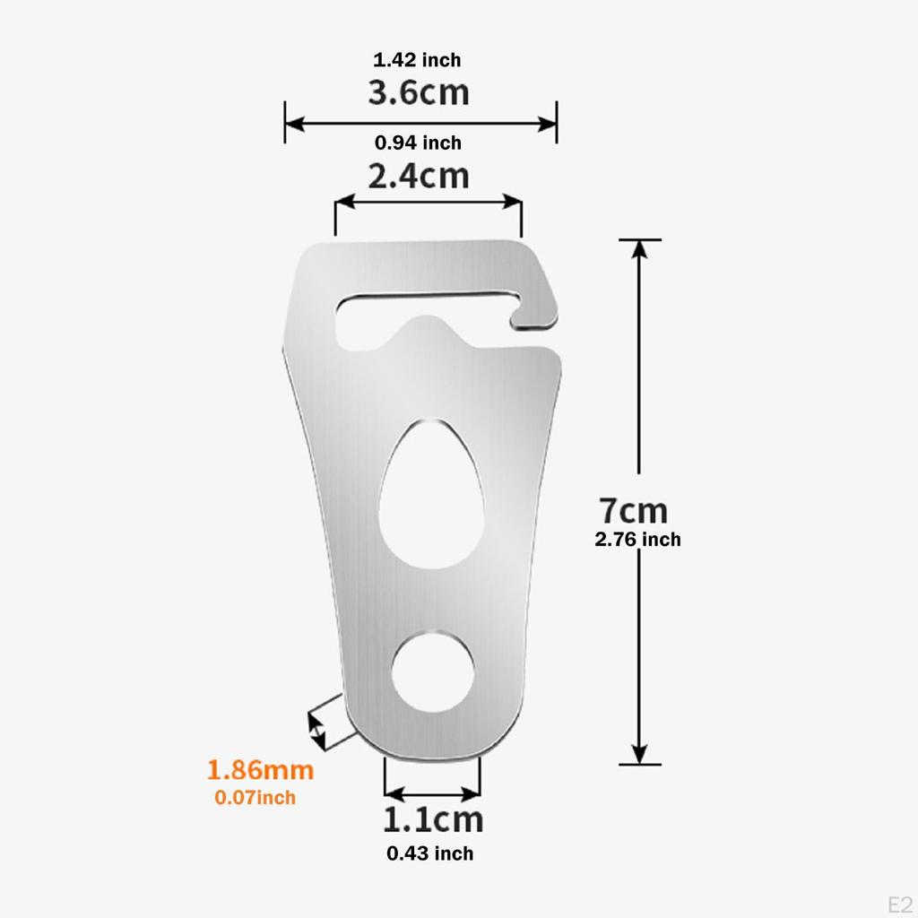 2x Camping Tent guyline Rope Adjusters Stainless Steel Tensioners Tents Wind Buckles