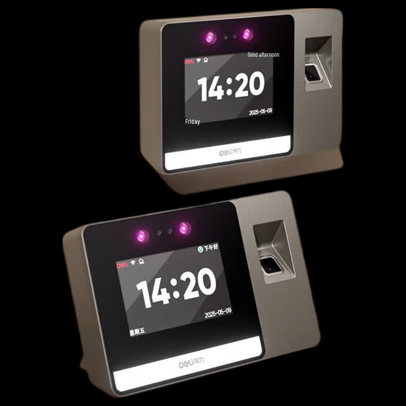 Deli AH412C Multi-Biometric WiFi Time Clock CN plug (adapter included)