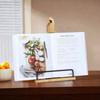 With Cilp Recipe Book Holder Wooden Cookbook Display Rack Multifunctional Cookbook Shelf  Magazine