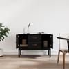 823528 vidaXL Buffet Noir 110x40x78 cm Bois massif de pin