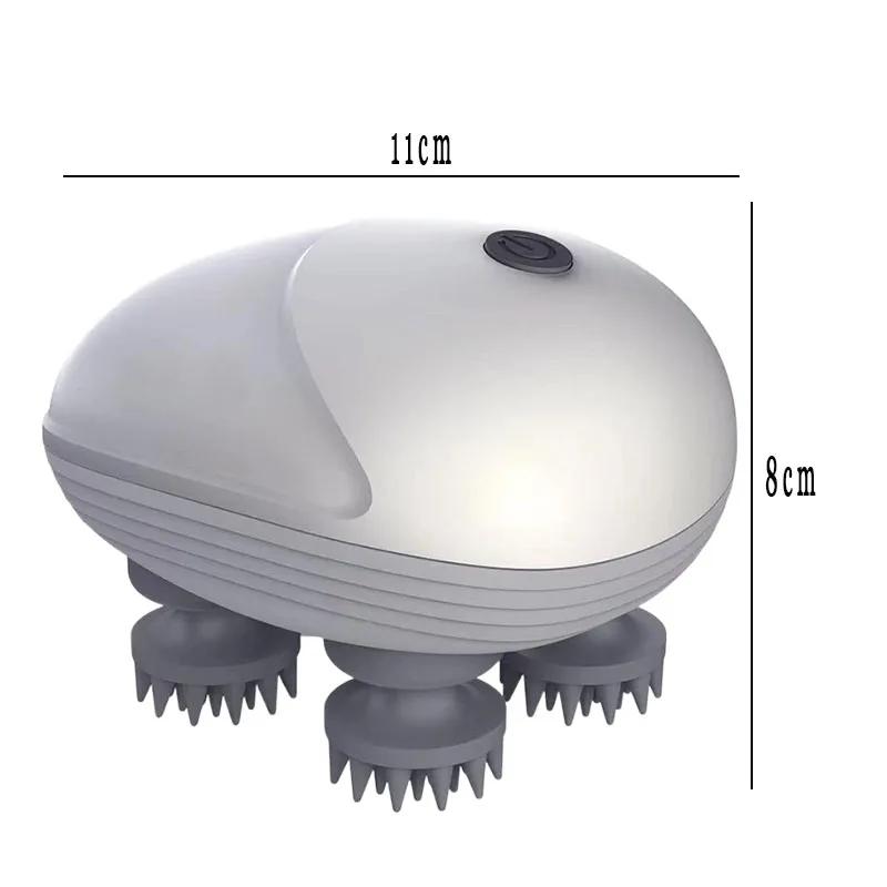 Electric Head Massager Body Shoulder Leg Arm Neck Deep Tissue Head Scalp Massage Kneading Vibrating Device for Cat Pet Massage