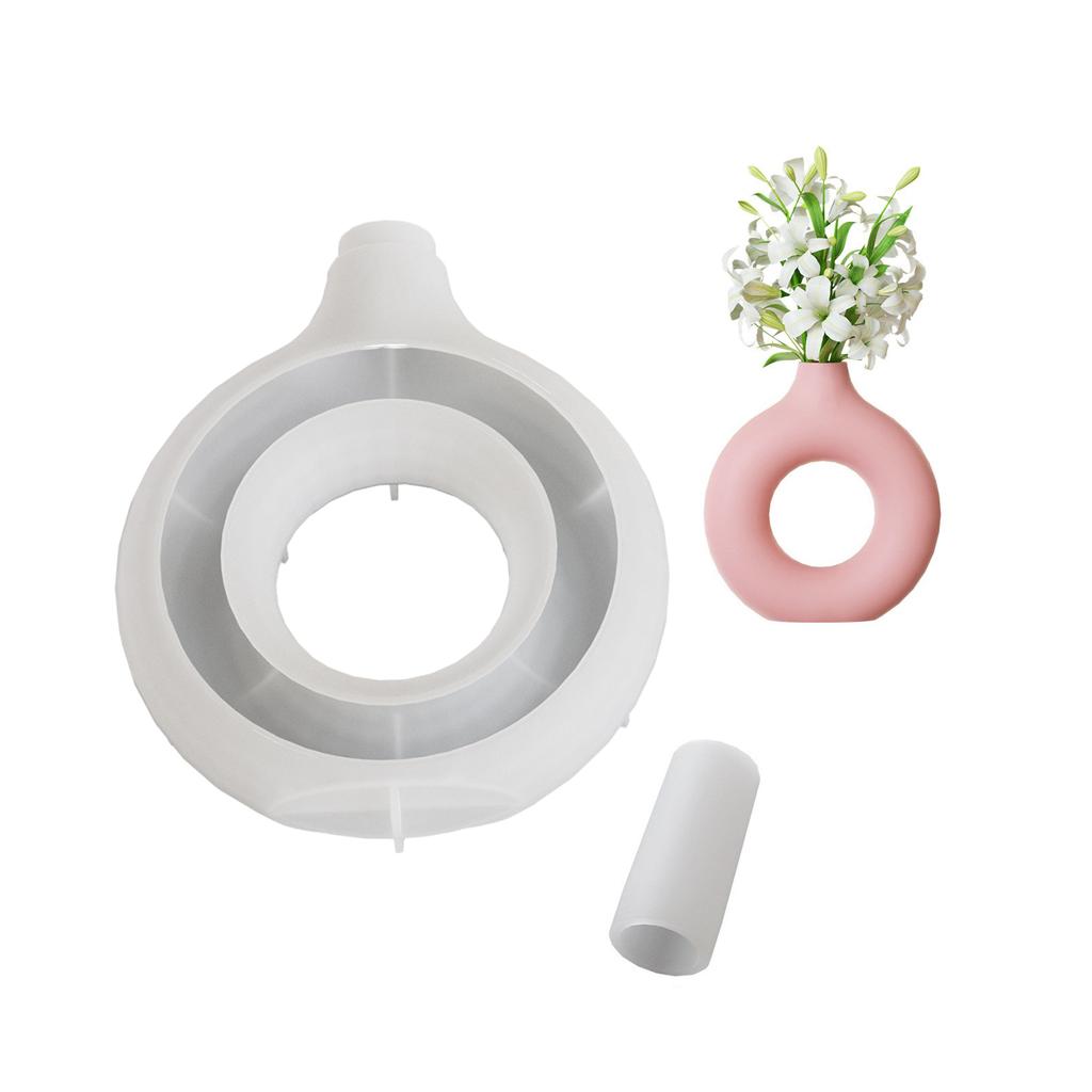 Flower Vase Mould Flexible Silicone Mold for Planter Handmade Home Decoration for Dining Table Flowerpot Molding Tool