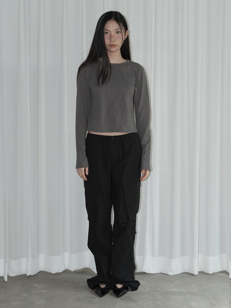 SWAYGLOW Summer Bootcut Cargo Pants (Bk)