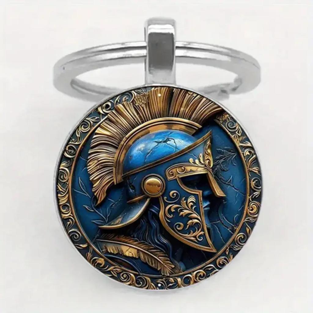 Mode legering nyckelring hänge rund metall nyckelring