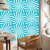 Hippie Wallpaper Background Turquoise and White for Living Room and Bedroom 50x1000
