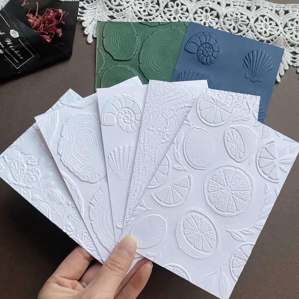3D Plastic Embossing Mold Template for DIY Journal Stamps