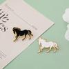 Fashion Horse Brooches For Women Unisex Enamel Animal Year Of The Horse Brooch Pins Party Gifts Jewelry Decoration Accessories