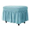 Thickened Bubble Grid Full-cover Skirt Elastic Rectangular Foot Pedal Cover for Home Hotel Footstool Cover Dustproof Cover