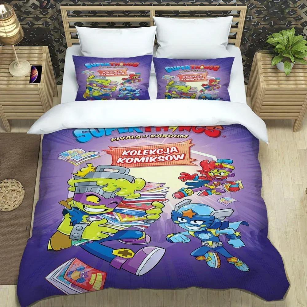 

Милый мультфильм Super Zings Постельное белье комплект изысканный постельные принадлежности пододеяльник одеяло комплект постельного белья роскошный подарок на день рождения 135X200cm 2pcs