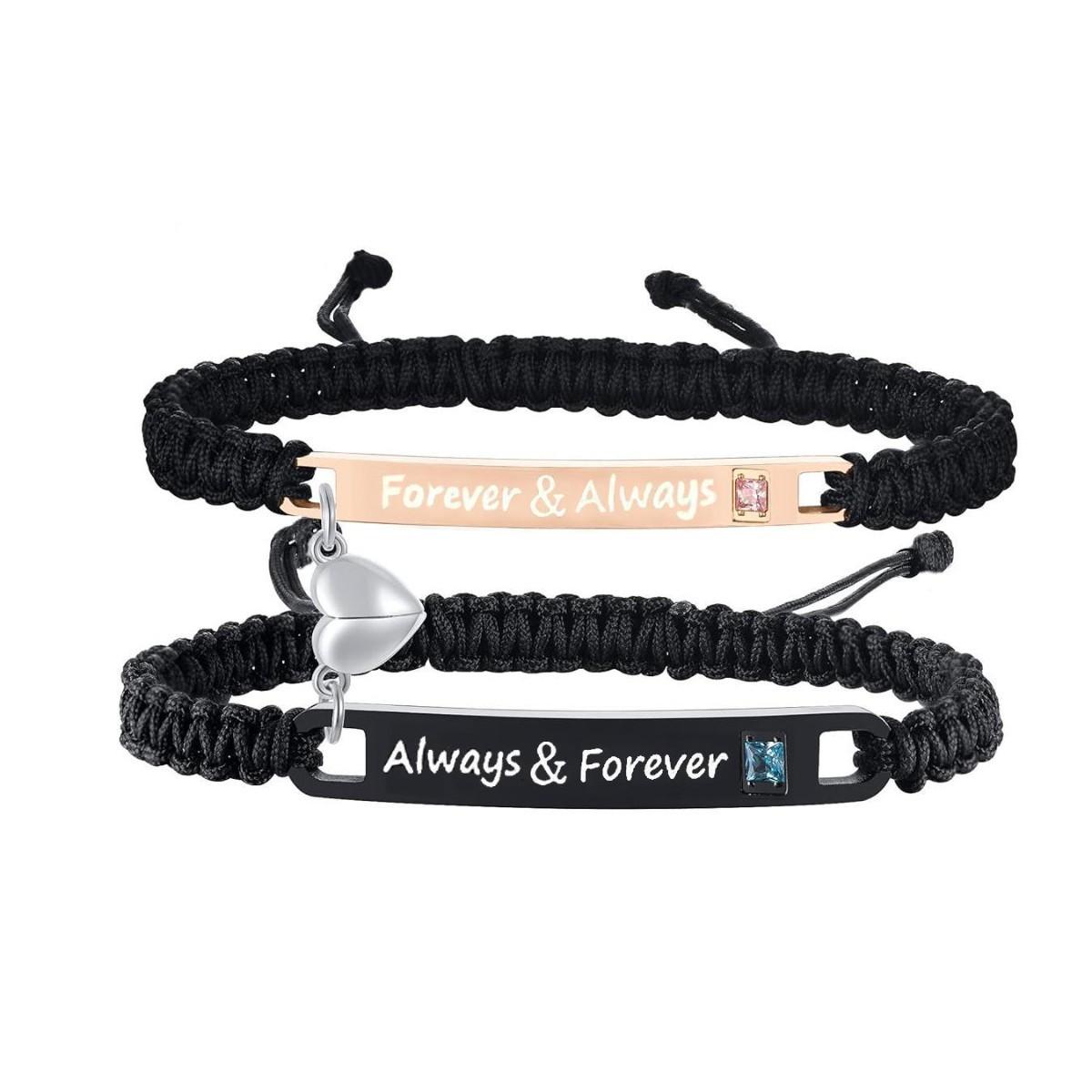 

Браслет из плетеного шнура, надпись буквой, продвинутое чувство любви, мужской и женский парный браслет на руку