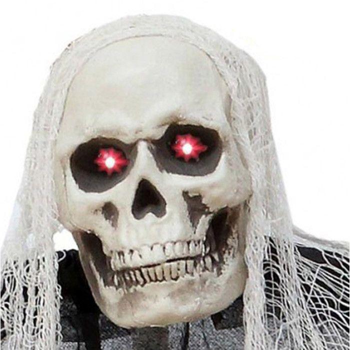 Squelette Suspendu Lumineux - Multicolor - 170 cm - Décoration de Fête - Halloween - Extérieur