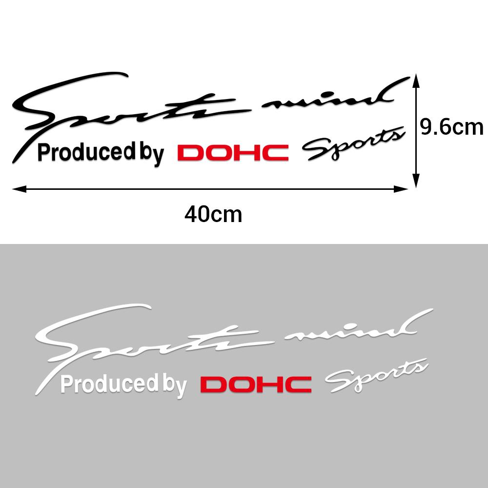 Sport Letter Car Stickers Emblem Badge Decal Auto Automobile Bonnet Sticker For Honda Fit Civic Jazz CITY Accord CR-Z VTEC Vezel IQ1