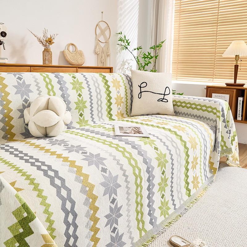 Modern Minimalist Striped Sofa Cover Thickened High-End Sofa Slipcover