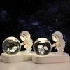 Creative Astronaut Night Light with Crystal Ball Base - Moon Festival Gift Ornament