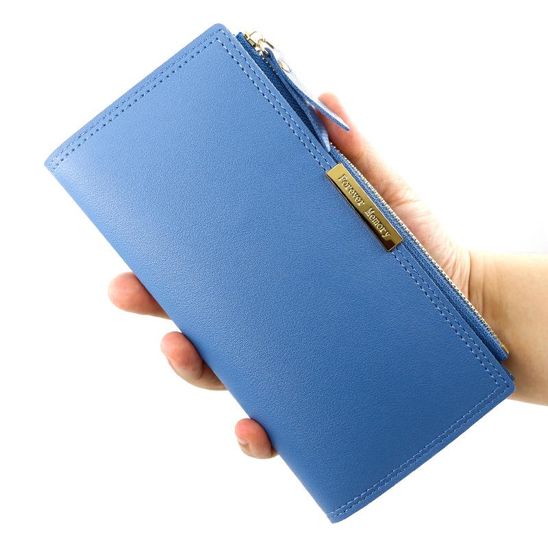 Stylish Women's Long Wallet with Large Capacity Card Holder and Zippered Coin Purse Clutch