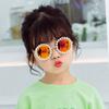 New Children'S Circle Form Sunglasses Girl Decorative Pearl Frame Fashion Sun Glasses Cute Baby Outdoor Sunshade Eyewear Uv400