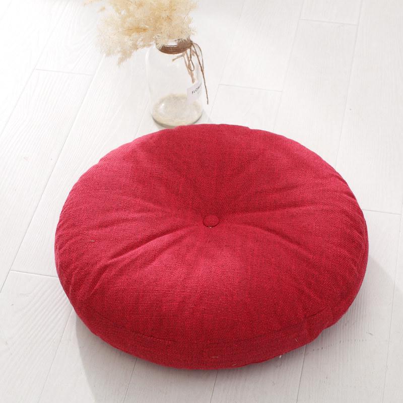 Washable Japanese-Style Thick Linen Tatami Floor Cushion for Living Room