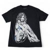 T-shirt Graphique Noir Homme Tatouage Pin-up Art Manches Courtes Décontracté Grand Taille Unisexe