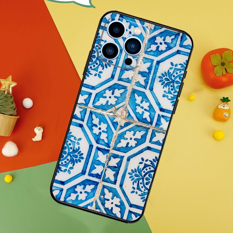 Portugiesische Azulejos Handyhülle Für iPhone 17 Pro Max 16 15 14 12 11 13 Pro Max Plus 12 13 Mini 16e 17 Air Cover