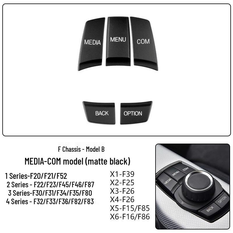Compatible with BMW Series 1-7, X3, X4, F10, F18, F30, F02 - Multimedia Knob Button Switch