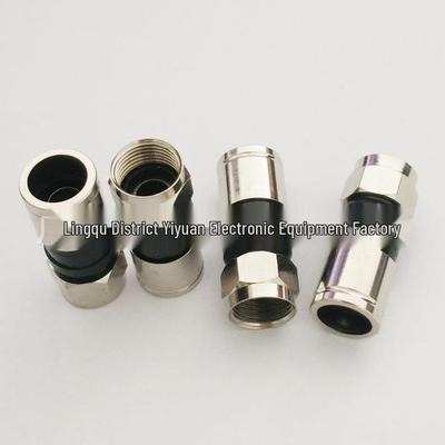 Conector F de Compressão RG6 à Prova d'Água de Liga de Zinco para TV a Cabo
