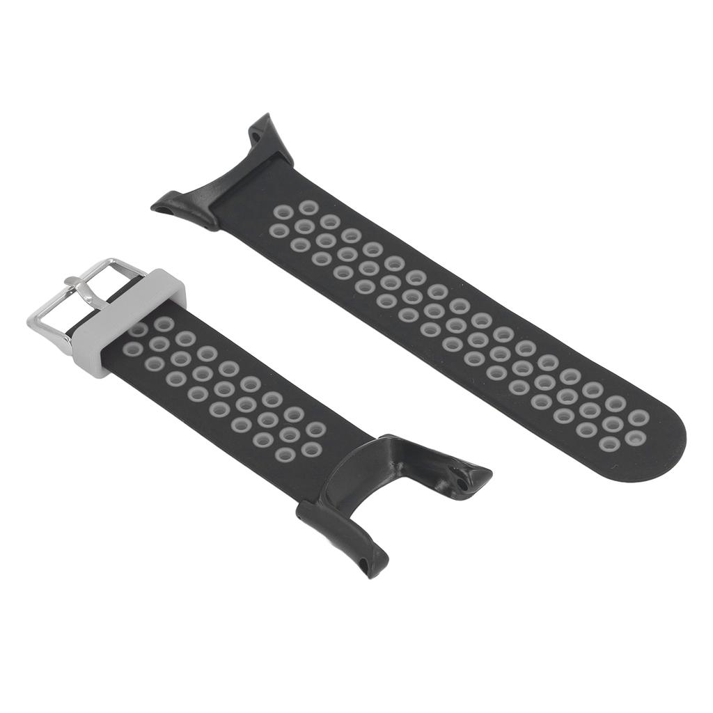 Silicone Quick Release Wristband Replacement Waterproof Accessory Silicone Watch Wristbands for SUUNTO AMBIT 1 Black Gray