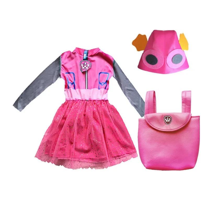 Anime Pattuglia dei Cuccioli Bambini Top Pantaloni Zaino Cappello Marshall Chase Skye Zuma Rubble Uniformi Pattuglia Bambini Costume Cosplay di Halloween