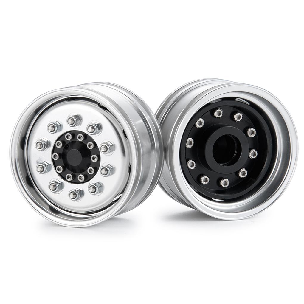 2pieces Fine Workmanship 1/14 RC Truck Rear Wheel Hub Upgrade For 1/14 Car Simulation Style