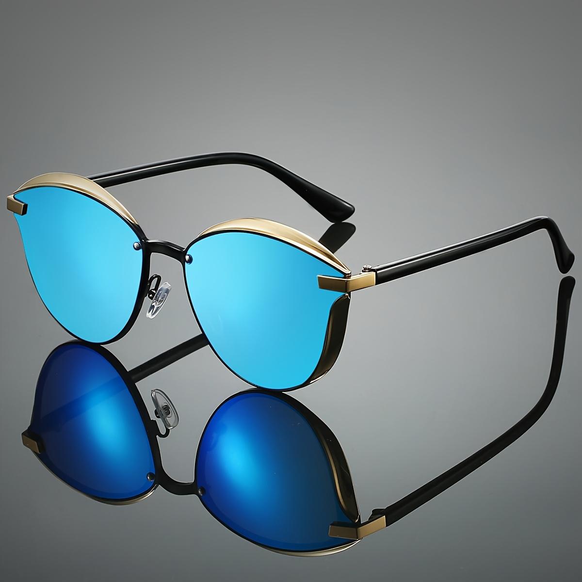 

1Pc Women New Full Frame Cat Eye Shaped Trendy Sunglasses Luxury Metal Frame Popular Multicolor Lenses Elegant Pink Sunglasses