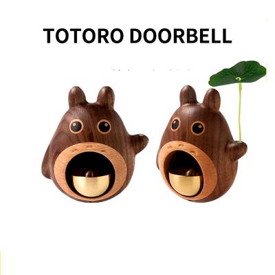 Windspiele aus Holz, Kupferglocken, Türeingangs-Erinnerungsglocke, süßer Totoro-Türklingel-Anhänger, Heimdekoration, Eröffnungsgeschenk